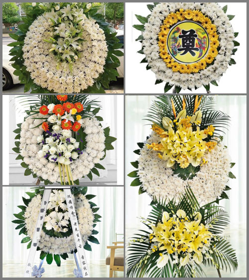 山西运城万荣县光华乡邻居村花圈速递